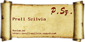 Prell Szilvia névjegykártya