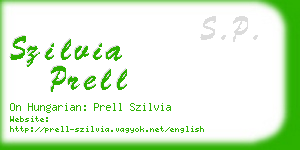 szilvia prell business card